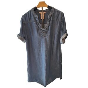 Philosophy Denim Chambray Sheath Dress Womens sz L